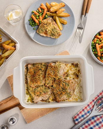 Dieses Bild zeigt das fertige Cordon Bleu im Backofen.