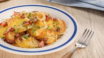 Dieses Bild zeigt die fertigen Bratkartoffeln.