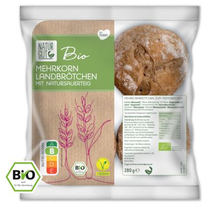 NATURGUT Bio Land­brötchen Mehrkorn 0.99