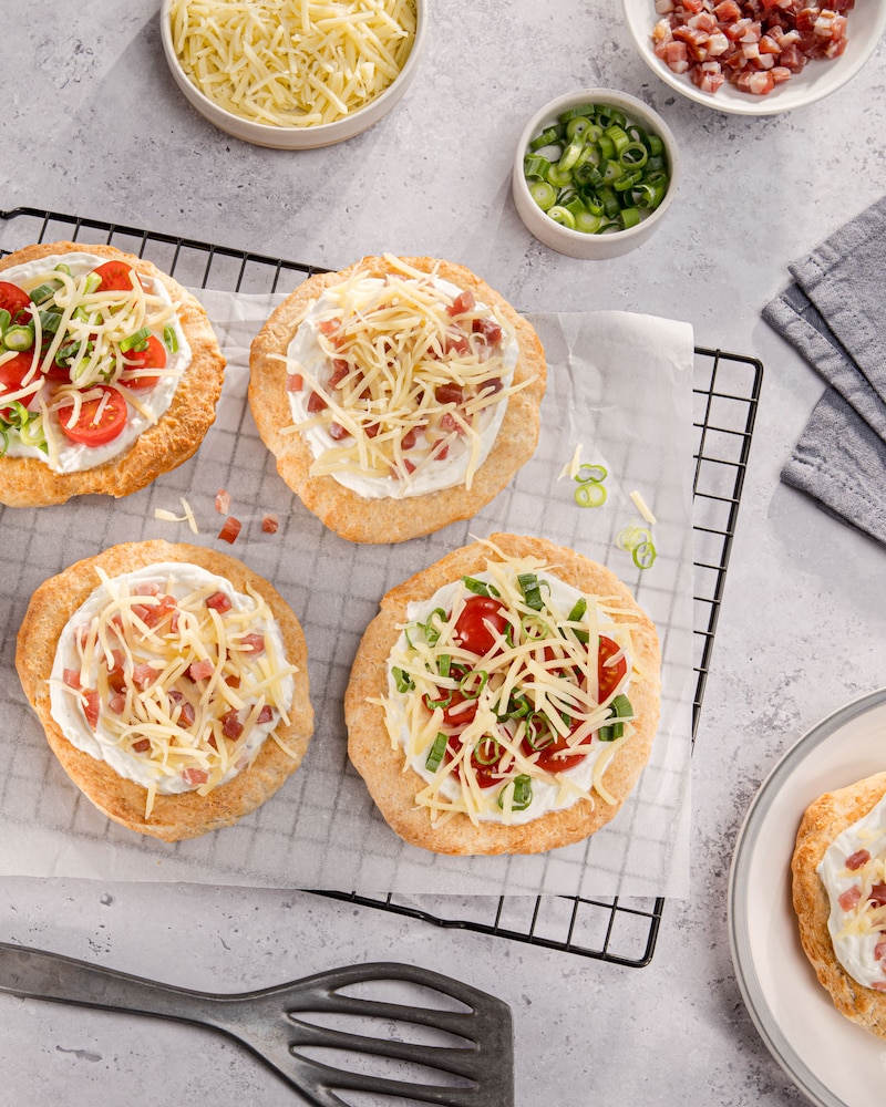 Dieses Bild zeigt die fertigen Langos.