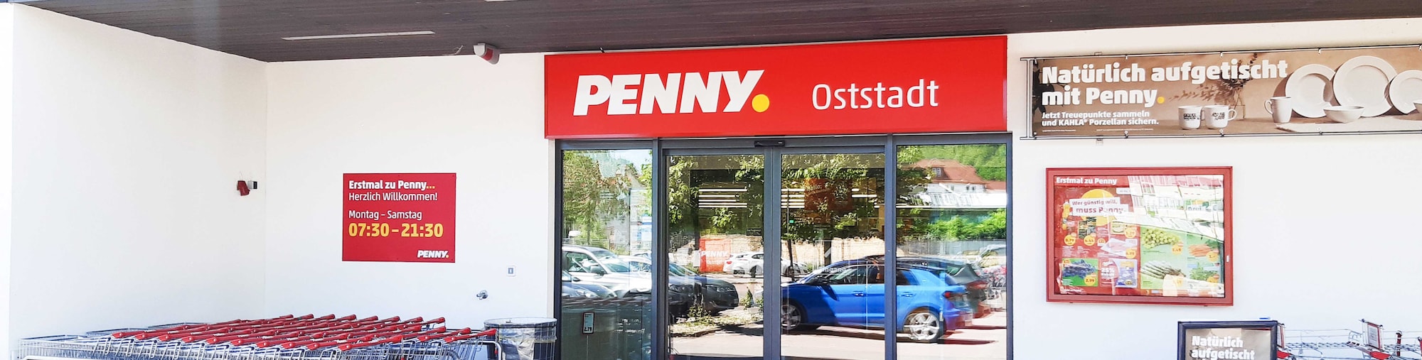 Sie sehen den Eingang vom Penny Markt in Heidenheim An Der Brenz, Kanalstr. 2