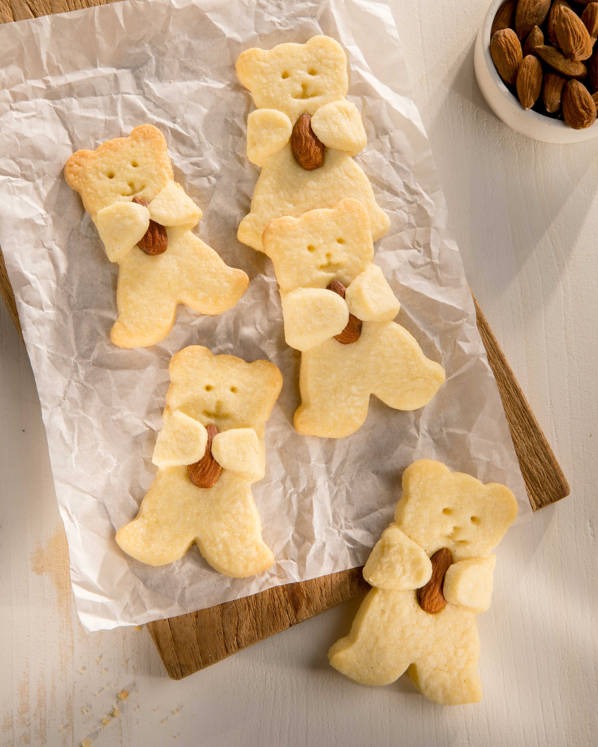 Das Bild zeigt unsere Mürbeteig-Teddybären.