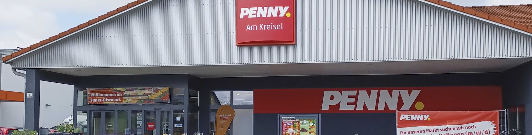 Sie sehen den Eingang vom Penny Markt in Frontenhausen, Am Kreisverkehr 6