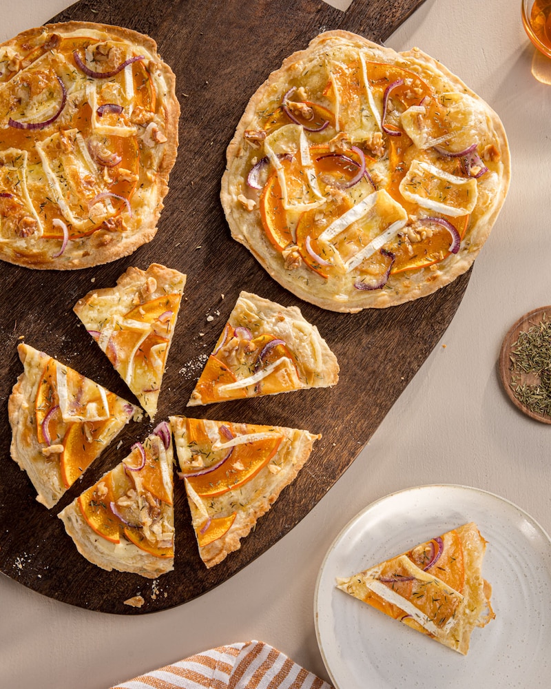 Dieses Bild zeigt den fertigen Flammkuchen.