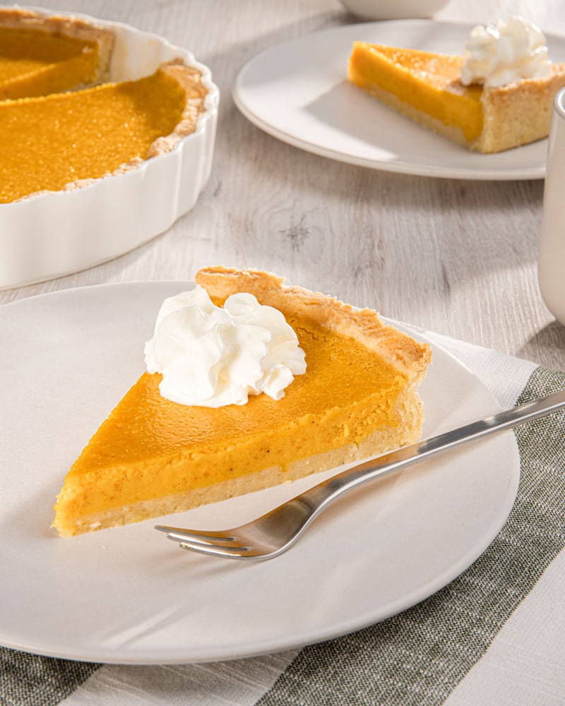 Dieses Bild zeigt den fertigen Pumpkin Pie.