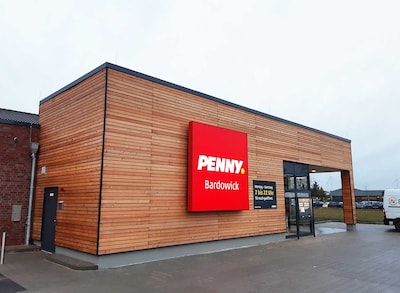Sie sehen den Eingang vom Penny Markt in Bardowick, Illmer Weg 2 A