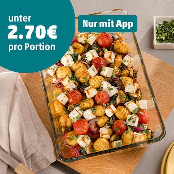 Gnocchi mit Gemüse und Feta mit Backofen 