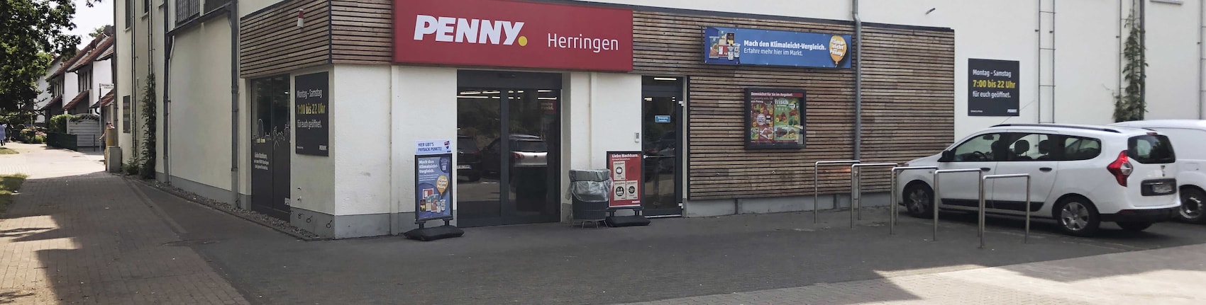Sie sehen den Eingang vom Penny Markt in Hamm - Herringen, Dortm. Str./Herringer Heide 2