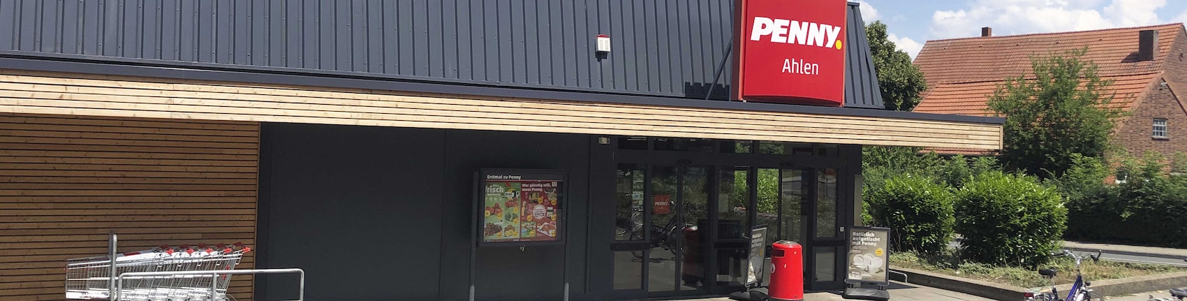 Sie sehen den Eingang vom Penny Markt in Ahlen - Innenstadt, Am Roeteringshof 64
