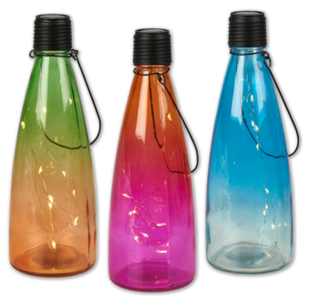 HOME IDEAS Seasons Bunte Solarglasflasche*