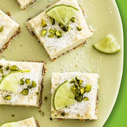 no-bake Cheesecake mit Limette und Kokos