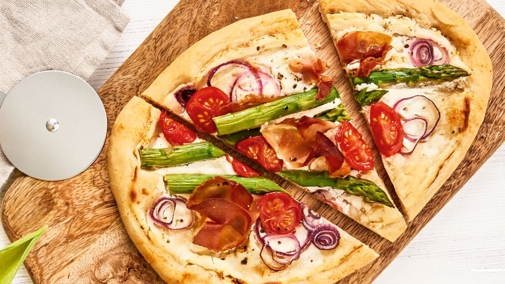 Spargelpizza