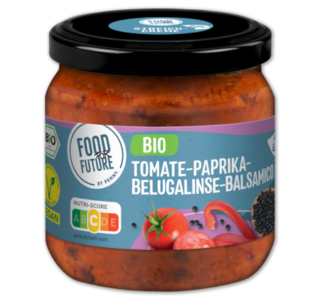 FOOD FOR FUTURE Veganer Aufstrich Tomate-Paprike-Belugalinse-Balsamico