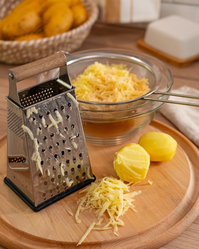 Schwedische Raggmunk mit Lachs und Kräuterschmand