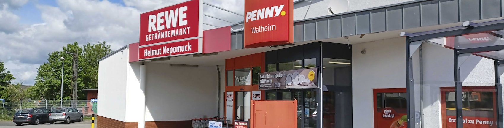 Sie sehen den Eingang vom Penny Markt in Aachen – Walheim Schleidener Str. 164