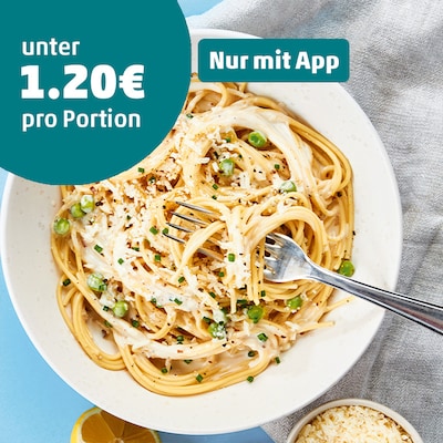 Dieses Bild zeigt wie die fertige Pasta Al Limone.