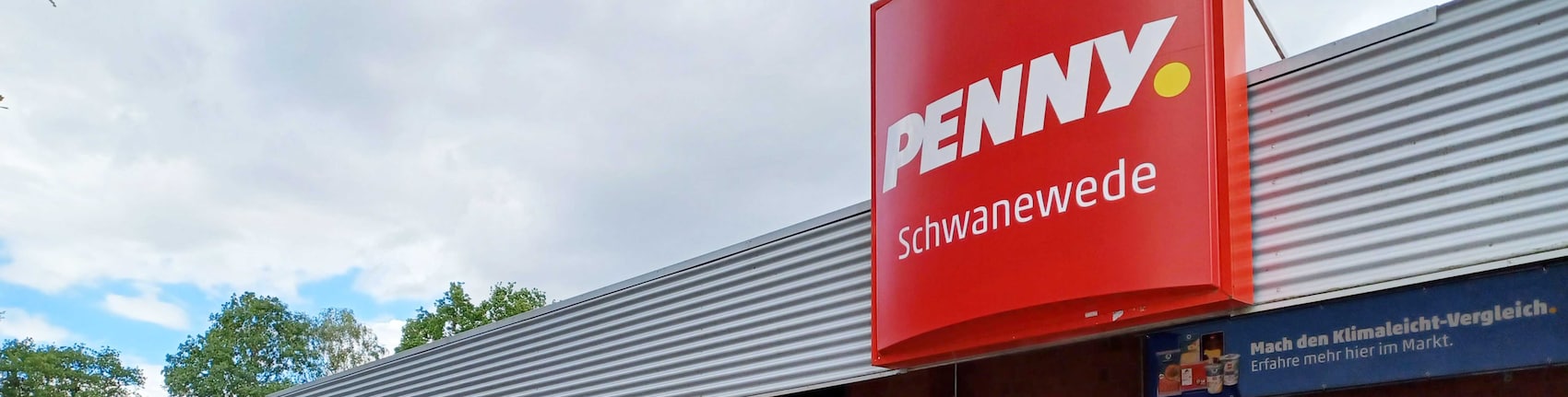 Sie sehen den Eingang vom Penny Markt in Schwanewede, Heidkamp Damm 18