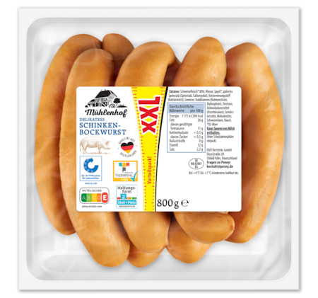 MÜHLENHOF XXL Schinkenbockwurst