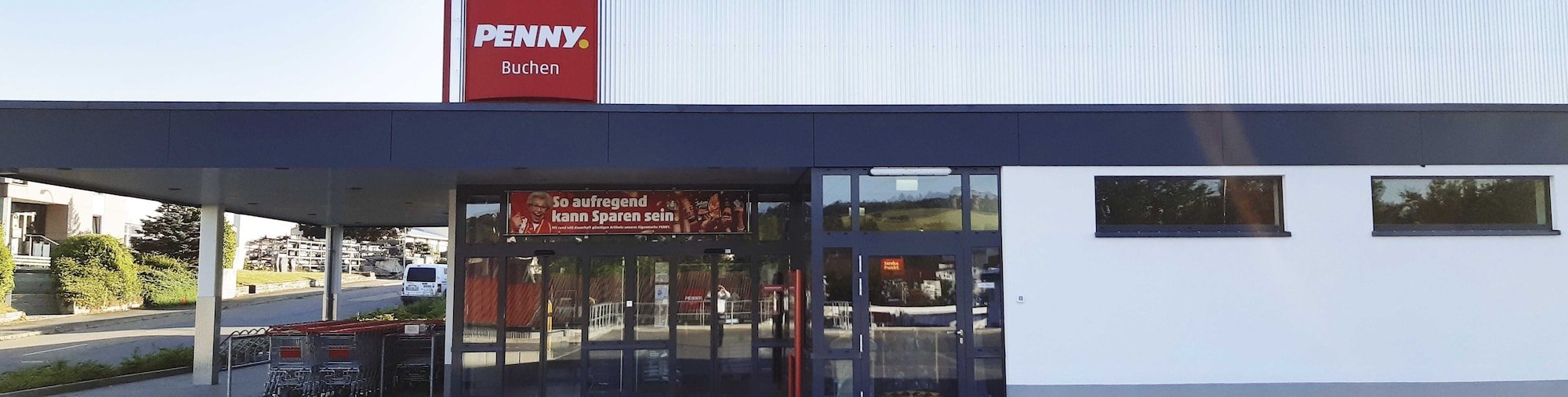 Sie sehen den Eingang vom Penny Markt in Buchen Zu den Dilläckern 2