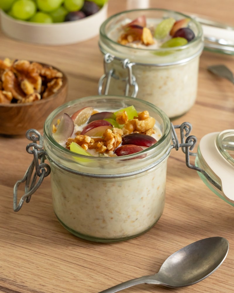 Dieses Bild zeigt die fertigen overnight oats.