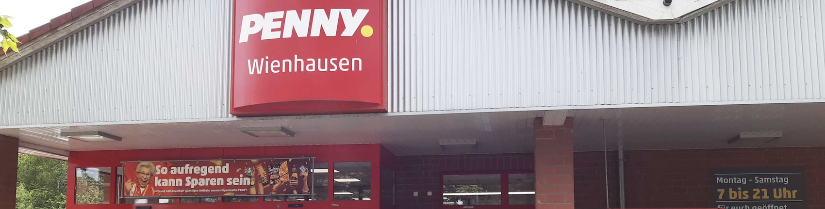 Sie sehen den Eingang vom Penny Markt in Wienhausen, Storchenweg 2