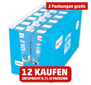 MILPRIMA Haltbare fettarme Milch
