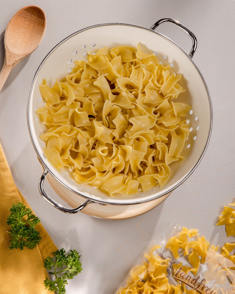 Dieses Bild zeigt die Nudeln für unsere Pasta mit Pilzrahm.