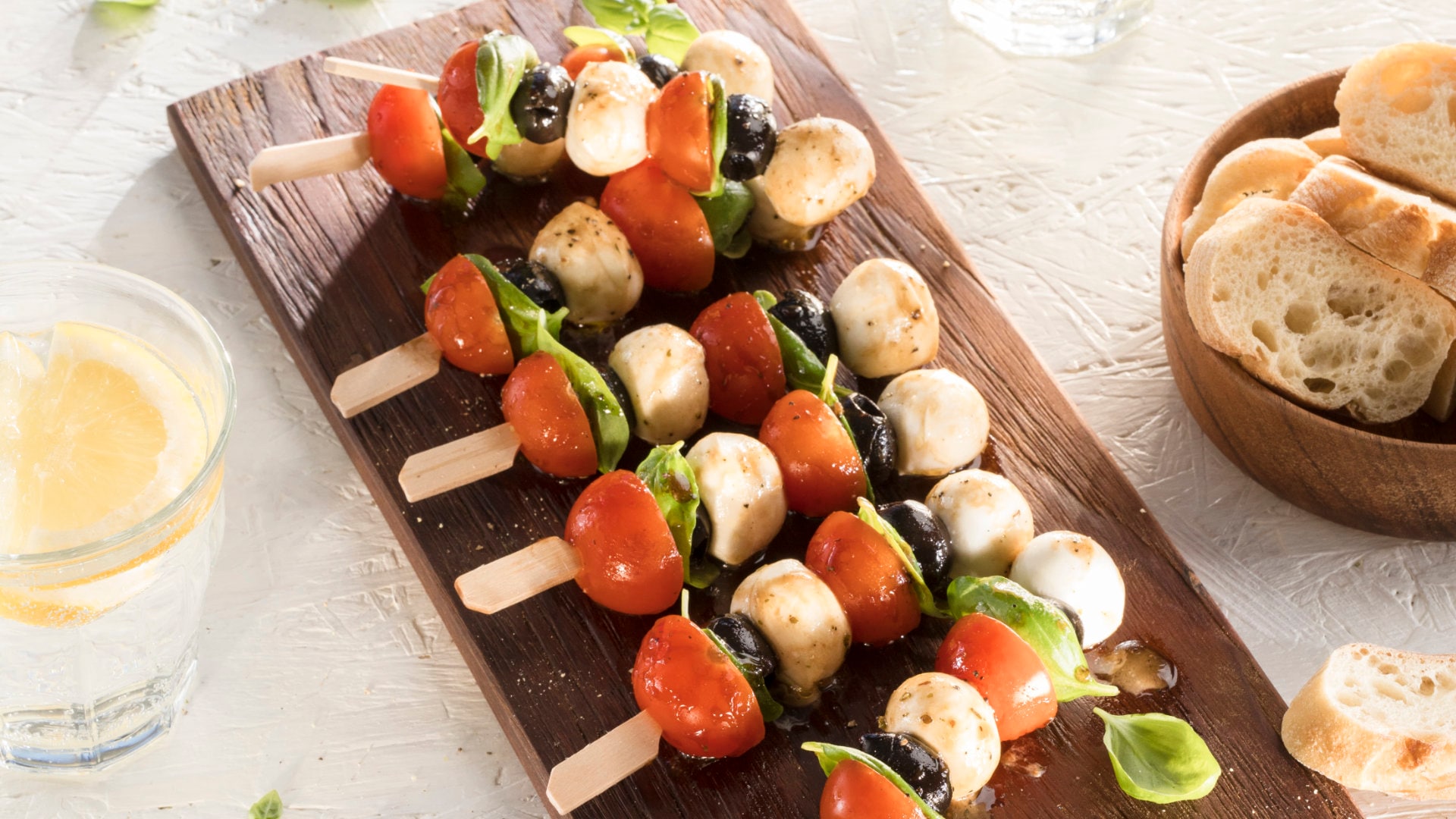 Tomate Mozzarella am Spieß