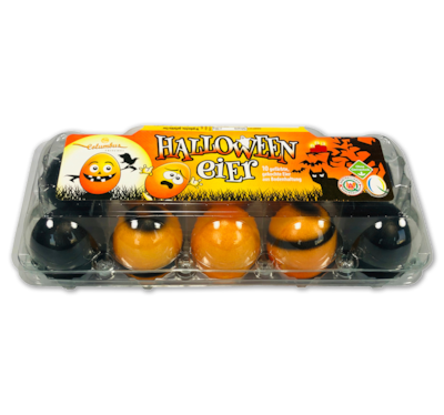 Bunte gekochte Halloween-Eier*