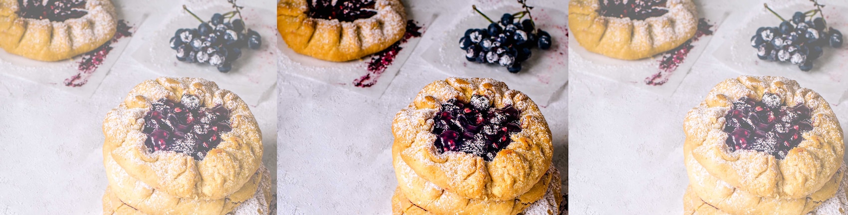 Galettes mit Blaubeeren und Buttercreme