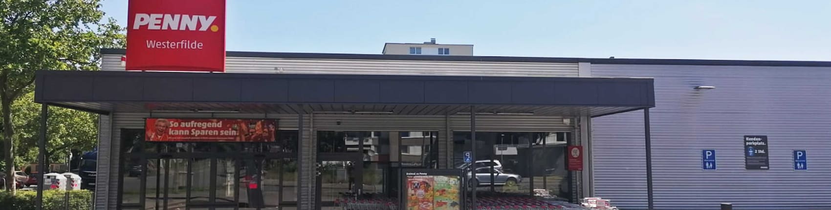Sie sehen den Eingang vom Penny Markt in Dortmund, Westerfilder Str. 38-40