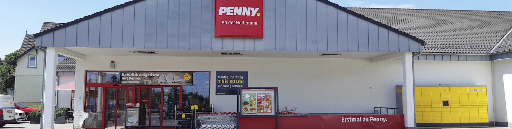 Sie sehen den Eingang vom Penny Markt in Wernigerode, An Der Holtemme 67