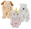 Kinder-Tierkissen oder Baby-Kuscheldecke mit Kissen 5.99