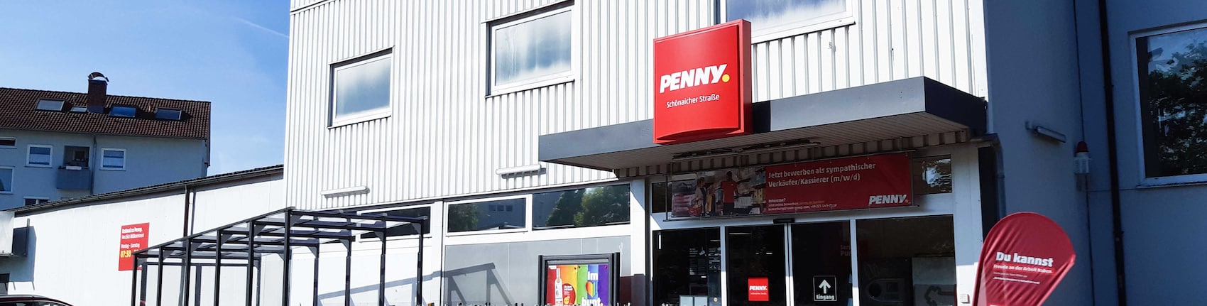 sie sehen den Eingang vom Penny Markt in Böblingen/Ost Schönaicher Str. 50