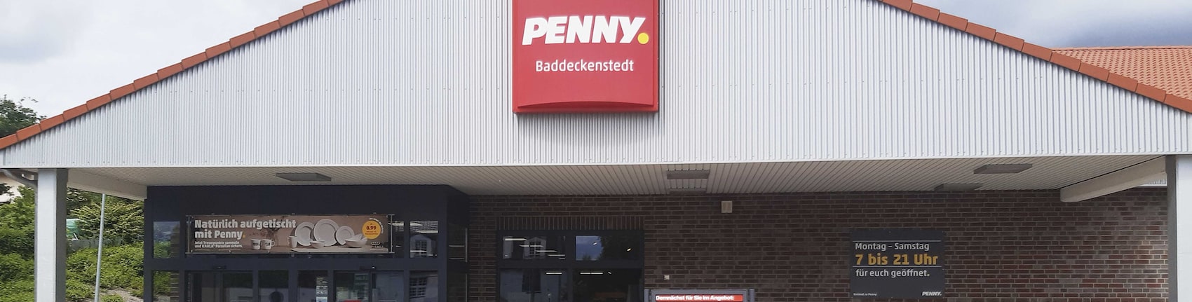 Sie sehen den Eingang vom Penny Markt in Baddeckenstedt, Zur Rast 36