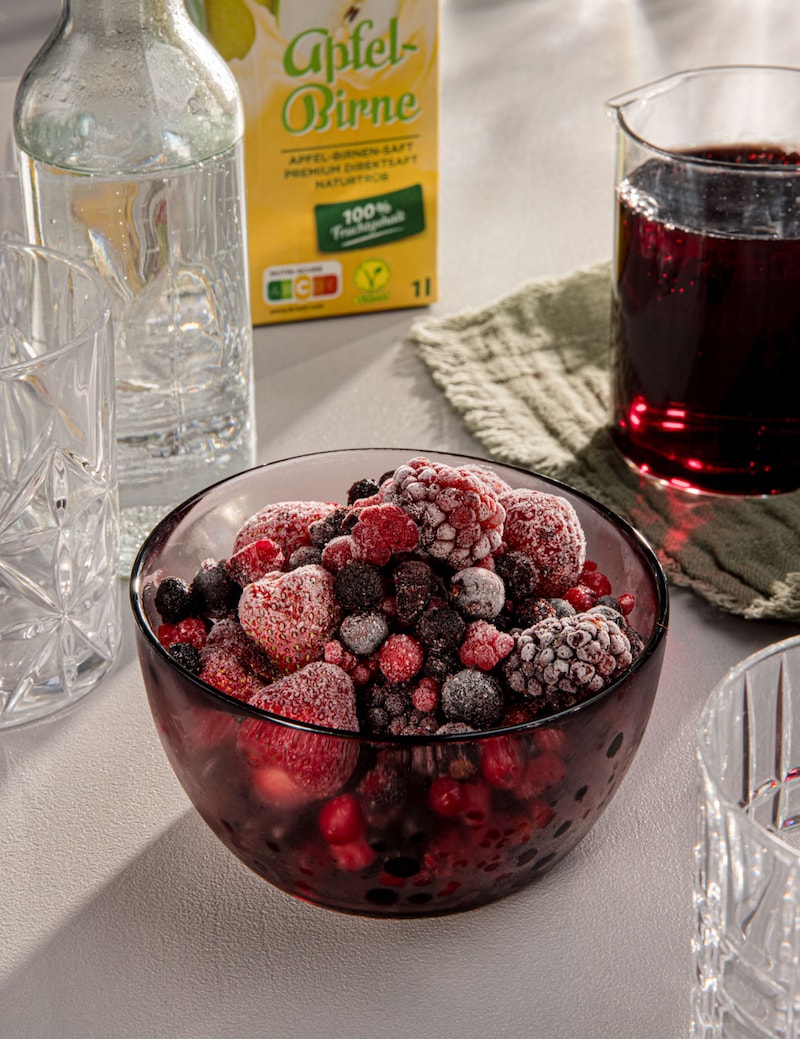Dieses Bild zeigt die Beeren in der Schüssel.