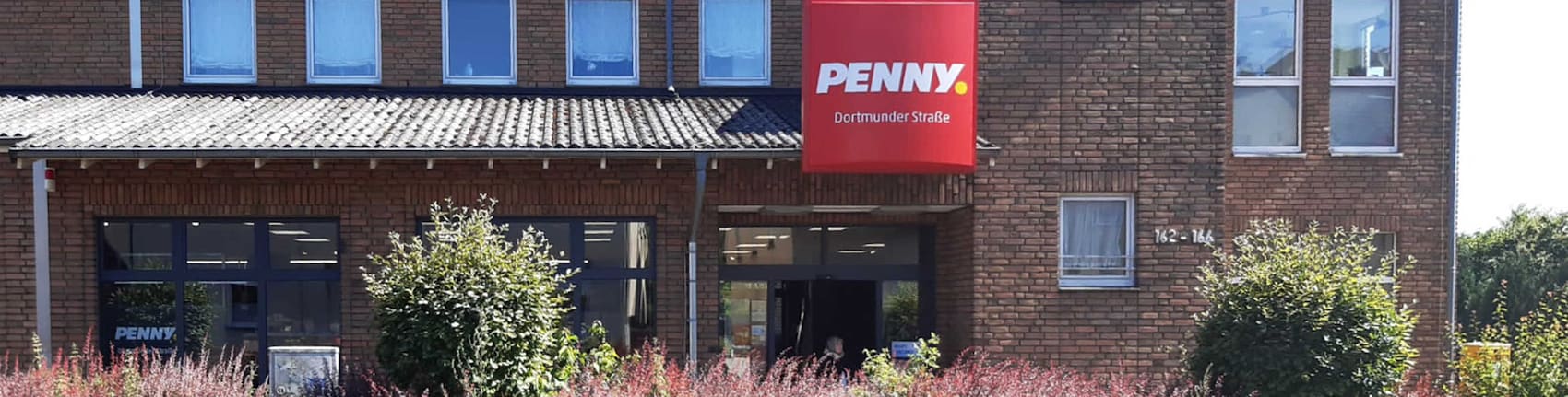 Sie sehen den Eingang vom Penny Markt in Recklinghausen - Ost, Dortmunder Strasse 162