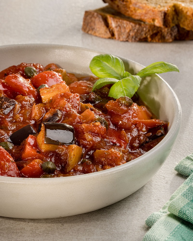 Dieses Bild zeigt die fertige Caponata.