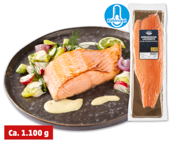 SEAFOOD 4YOU Norwegische Lachsseite mit Haut*