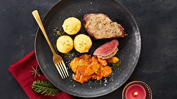 Steak mit Käse-Pfeffer-Kruste