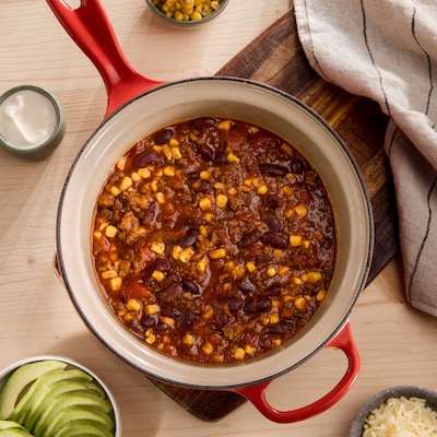 Das Bild zeigt das fertige Chili con Carne.