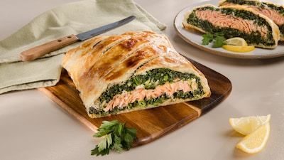 Lachs im Blätterteig
