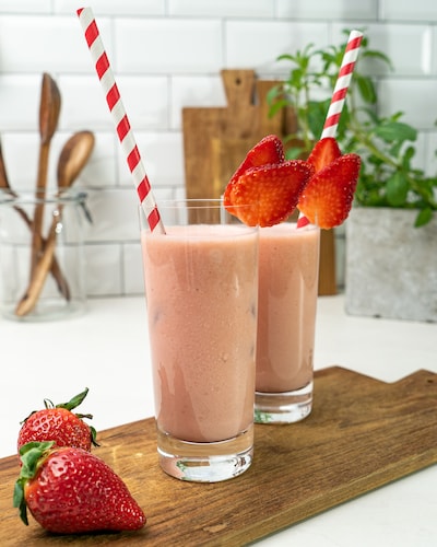 Auf diesem Bild siehst du unseren Erdbeer-Colada.
