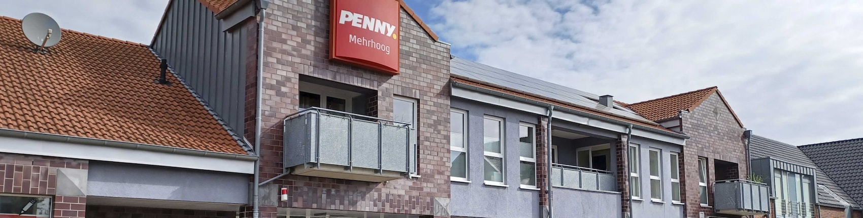 Sie sehen den Eingang vom Penny Markt Hamminkeln – Mehrhoog Bahnhofstr. 43