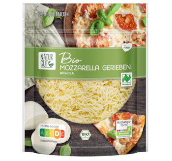 NATURGUT Bio Mozzarella gerieben