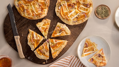 Kürbis-Flammkuchen