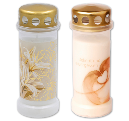 Grabkerze mit Motiv*