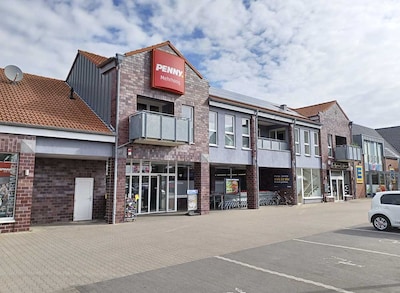 Sie sehen den Eingang vom Penny Markt Hamminkeln – Mehrhoog Bahnhofstr. 43