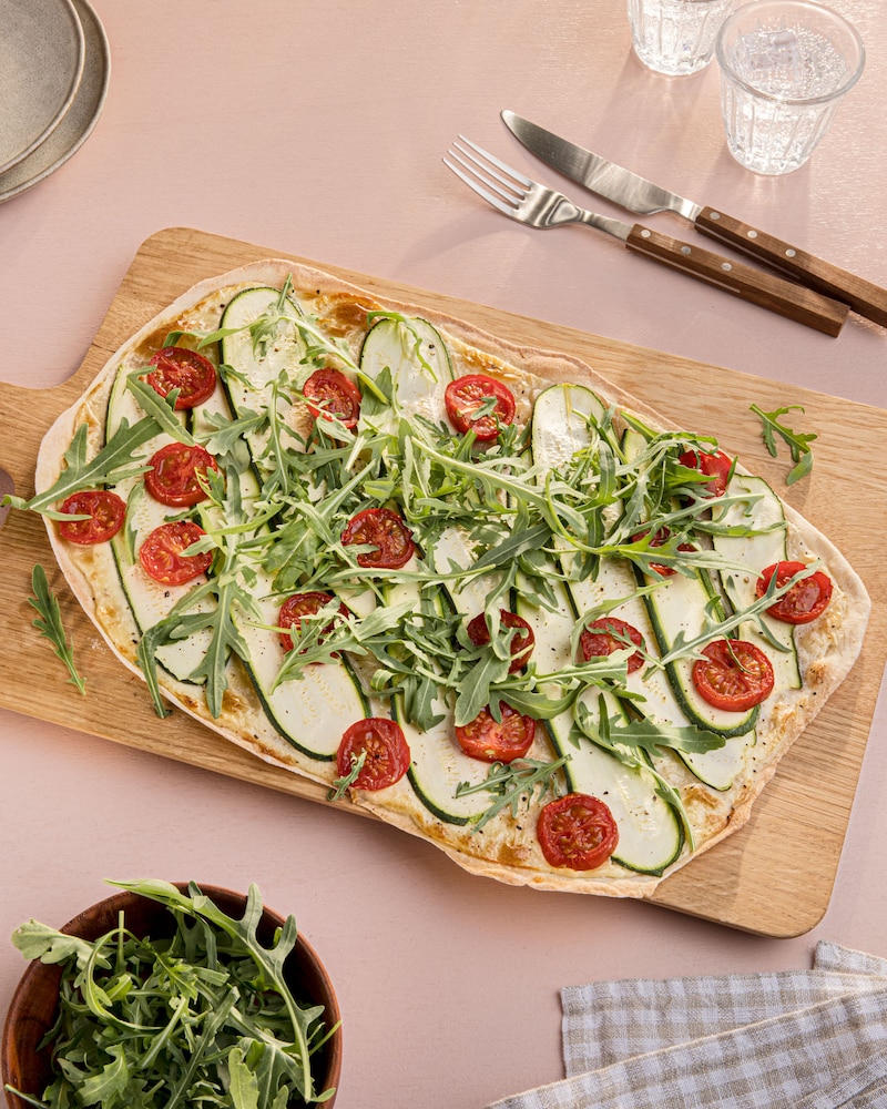 Dieses Bild zeigt den fertigen Flammkuchen.