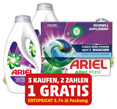 ARIEL All in 1 Color Pods- oder Color Waschmittel flüssig 14.97²
